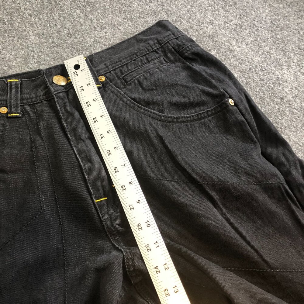 Eight 732 Jeans Mens 30x32 Black Denim Patch Y2K Skate Loose Baggy 8732 - Picture 7 of 12